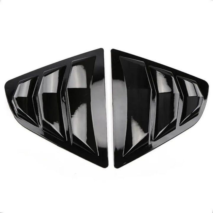 Car Craft Compatible With Toyota Camry 2018-2023 Car Rear Window Shutter Cover Louver Side Vent Trim Triangle Glossy Black