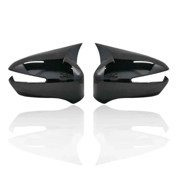 Car Craft Compatible With Honda Civic 2005-2011 Side Rear View Case Wing Cap Shell Housing Mirror Covers 3m Tape Pasting Style With Mirror Light Glossy Black CC-11533 - CAR CRAFT INDIA