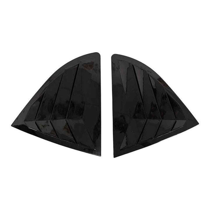Car Craft Compatible With Hyundai Creta Ix25 2021-2025 Car Rear Window Shutter Cover Louver Side Vent Trim Triangle Glossy Black
