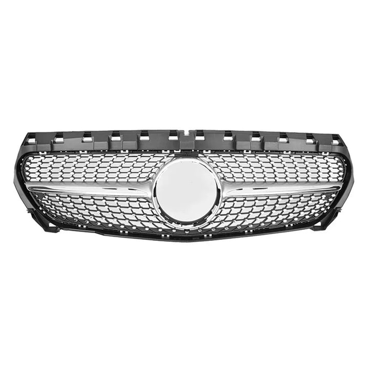 Car Craft Compatible With Mercedes Benz Cla Class W117 C117 X117 2013-2019 Upgrade Front Bumper Cla45 Amg Show Grill Diamond Silver CC-1749