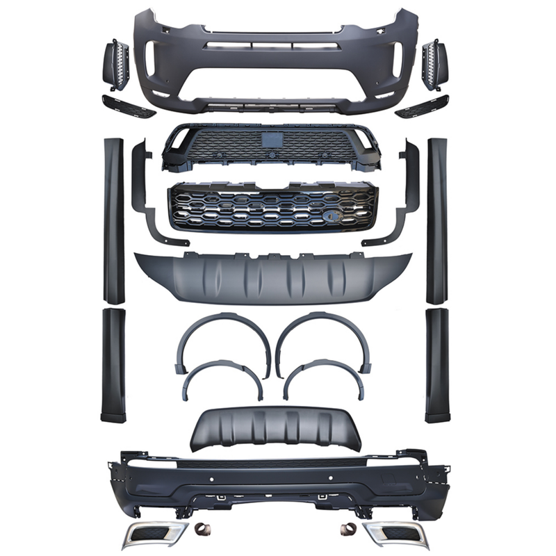 Car Craft Compatible With Land Range Rover Rr Discovery Sport 2015-2019 Upgrade To 2020-2024 Bodykit Bumper Grill Diffuser Exhaust Tip Pipe Side Skirts