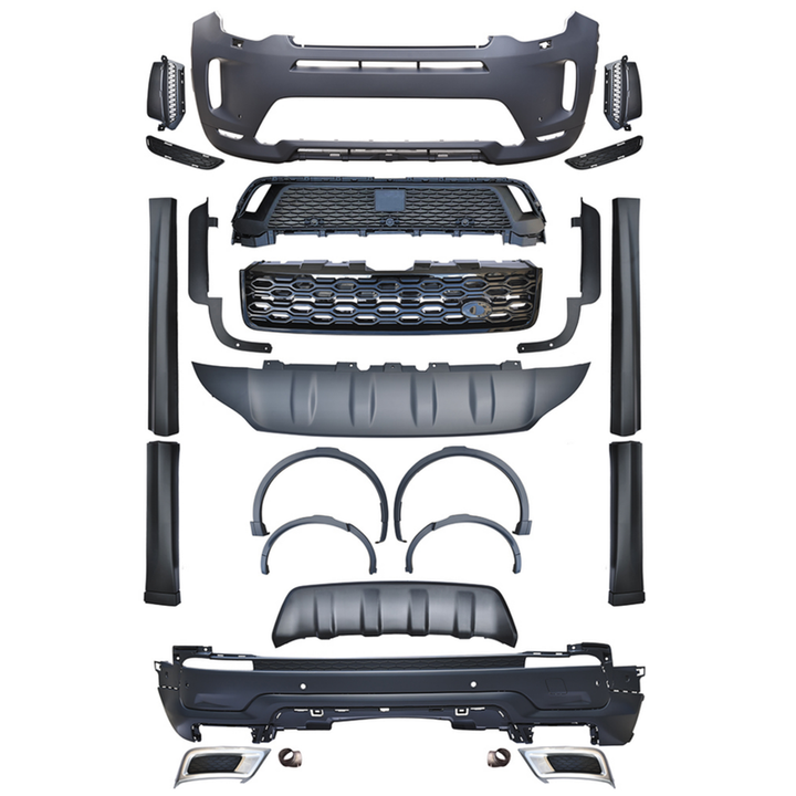 Car Craft Compatible With Land Range Rover Rr Discovery Sport 2015-2019 Upgrade To 2020-2024 Bodykit Bumper Grill Diffuser Exhaust Tip Pipe Side Skirts