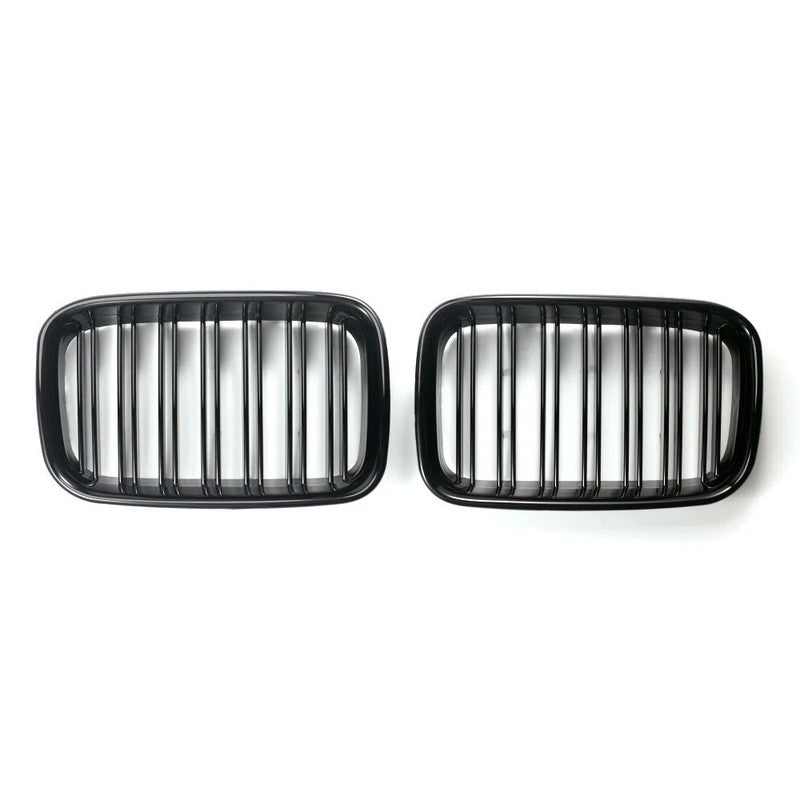 Car Craft Compatible With Bmw 3 Series E36 1991-1994 M3 M Sport Front Bumper Show Grill Glossy Black Gc E36-001