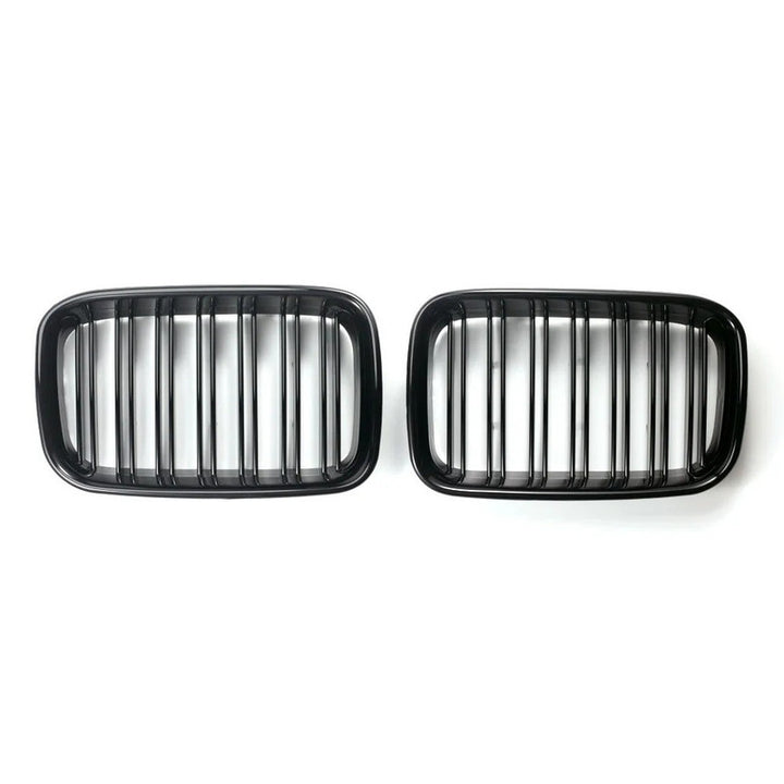 Car Craft Compatible With Bmw 3 Series E36 1991-1994 M3 M Sport Front Bumper Show Grill Glossy Black Gc E36-001