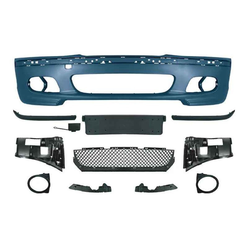 Car Craft Compatible With Bmw 3 Series E46 1998-2004 Front Bumper Upgrade Convert To M Sport Mt M Tech Bodykit Bumper With Fog Hole Mesh - CAR CRAFT INDIA