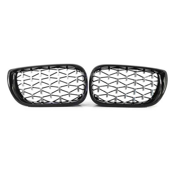 Car Craft Compatible With Bmw 3 Series E46 1998-2004 Upgrade Front Bumper Show Grill Diamond Chrome Black 4 Door - CAR CRAFT INDIA