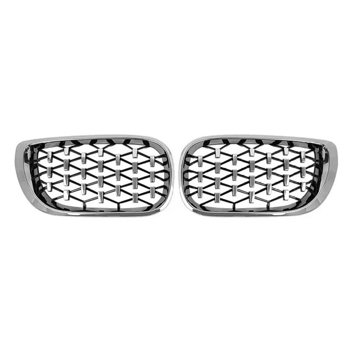 Car Craft Compatible With Bmw 3 Series E46 Lci 2001-2004 Upgrade Front Bumper Show Grill Diamond Chrome 2 Door - CAR CRAFT INDIA