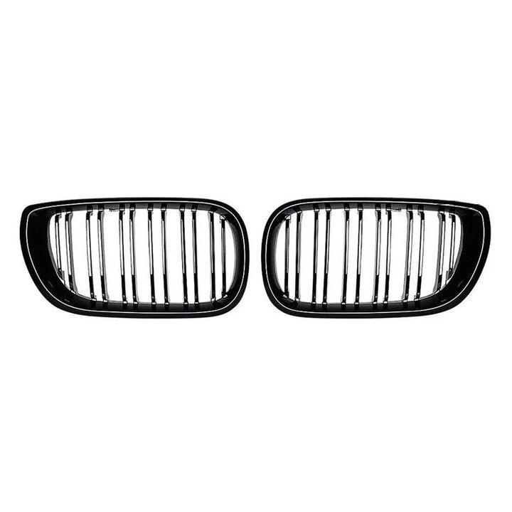 Car Craft Compatible With Bmw 3 Series E46 Lci 2001-2004 Upgrade Front Bumper Show Grill Glossy Black 2 Door - CAR CRAFT INDIA