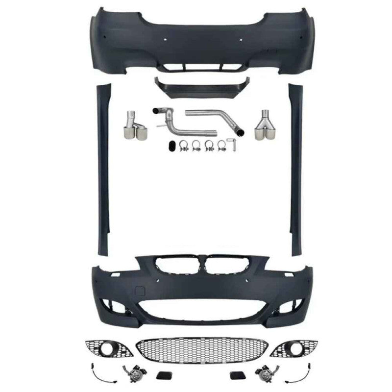 Car Craft Compatible With Bmw 5 Series E60 2004-2010 Front Rear Bumper Upgrade Convert To M Sport M5 Bodykit Bumper Side Skirt Running Board Exhasut Tip - CAR CRAFT INDIA
