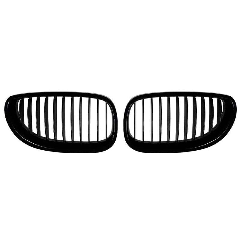 Car Craft Compatible With Bmw 5 Series E60 2004-2009 Front Bumper Show Mesh Grill Single Bar Line Zst-1427 Gb Single Glossy Black - CAR CRAFT INDIA