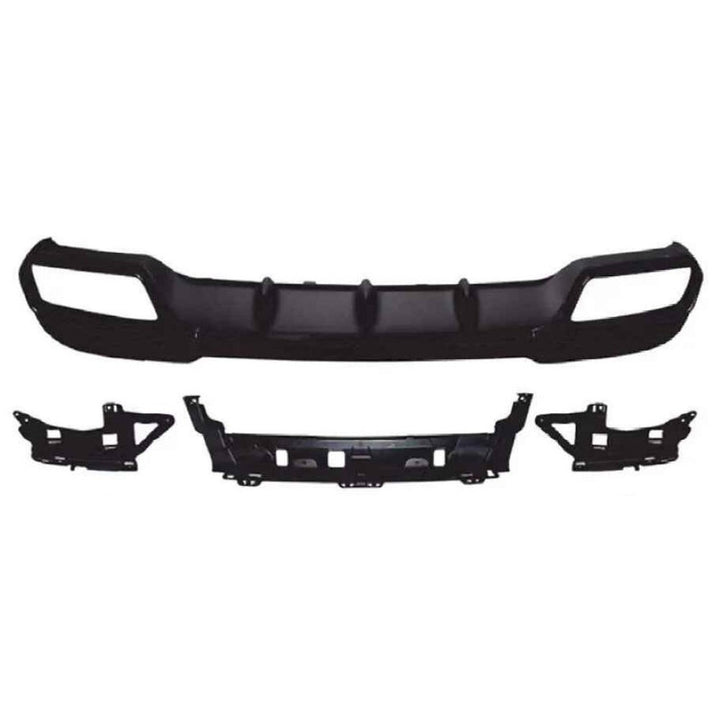 Car Craft Compatible With Mercedes Benz E Class W212 Lci 2014-2016 Amg Rear Bumper Upgrade Convert To E63 Amg After Rear Lip Diffuser Gc W212-009 Black CC-9710