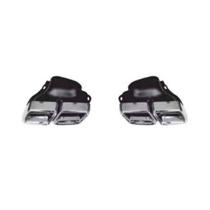 Car Craft Compatible With Mercedes Benz E Class W212 Lci 2014-2016 Amg Exhaust Tip Pipe Dual Silver Chrome Gc W212-010 Silver CC-9711 - CAR CRAFT INDIA