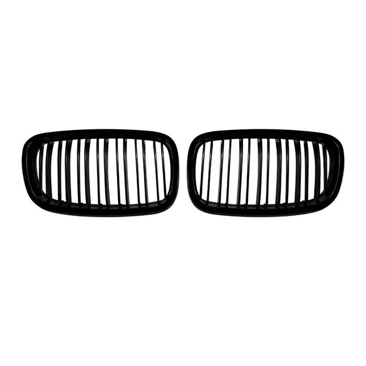 Car Craft Compatible With Bmw X5 E70 X6 E71 2006-2013 Front Bumper Show Gril Glossy Black Dual Line