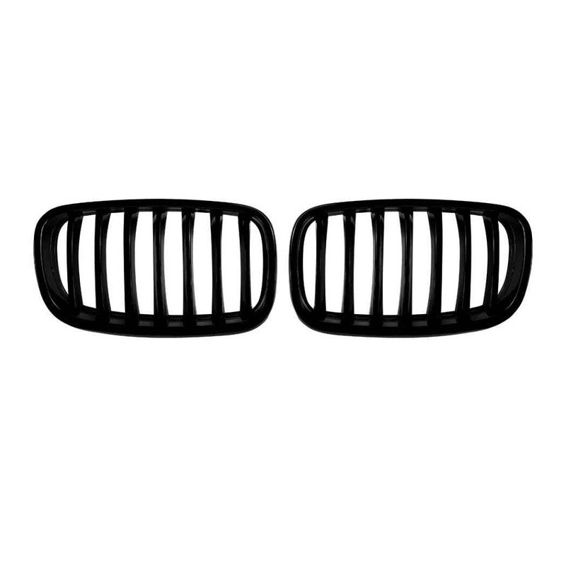 Car Craft Compatible With Bmw X5 E70 X6 E71 2006-2013 Front Bumper Show Gril Glossy Black Single Line