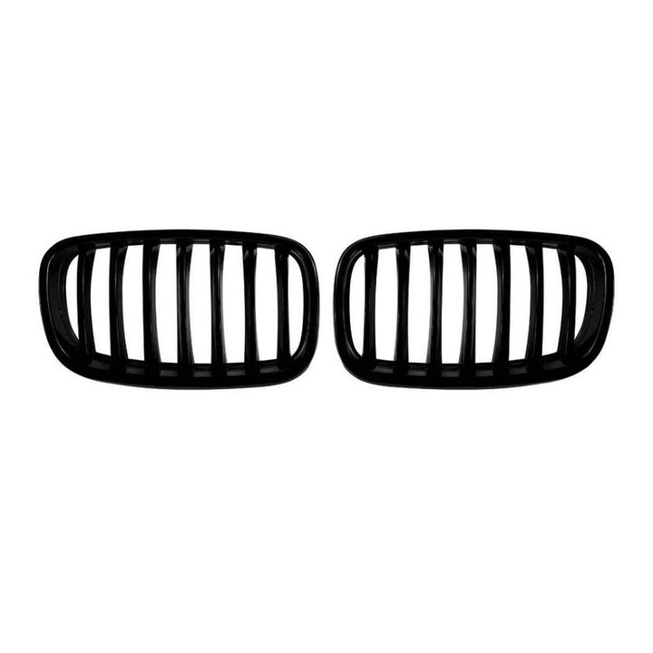 Car Craft Compatible With Bmw X5 E70 X6 E71 2006-2013 Front Bumper Show Gril Glossy Black Single Line