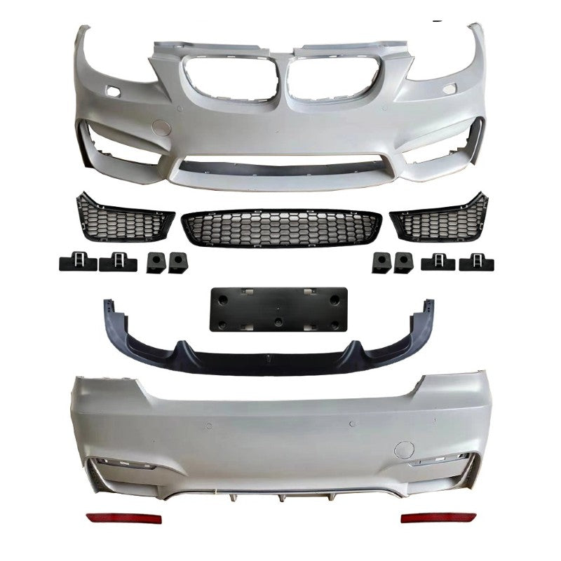 Car Craft Compatible With Bmw 3 Series Lci 2010-2012 E92 E93 M3 M4 Upgrade Conversion M4 M Sport Bodykit Bumper Front Lip Splitter Skirts - CAR CRAFT INDIA