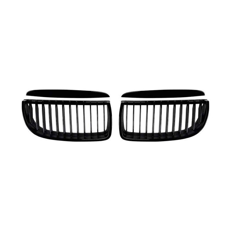 Car Craft Compatible With Bmw 3 Series E90 E91 Pre-facelift 2005-2008 Front Bumper Show Gril Glossy Black Single Line