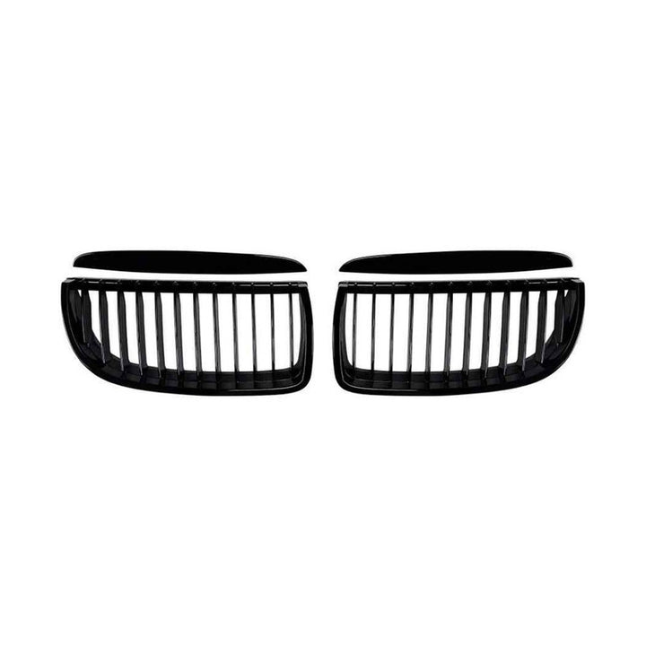 Car Craft Compatible With Bmw 3 Series E90 E91 Pre-facelift 2005-2008 Front Bumper Show Gril Glossy Black Single Line