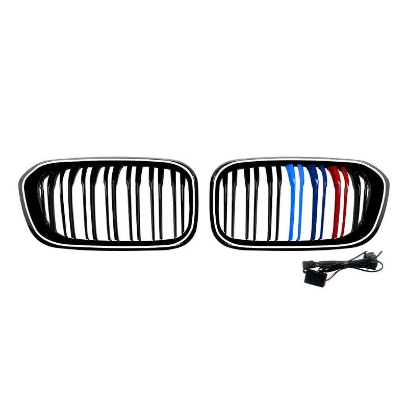 Car Craft Compatible With Bmw 3 Series E90 Lci 2009-2012 Front Bumper Illuminated Led Light Show Mesh Grill Three Colour Led Zst-1360 Tri Colour Led - CAR CRAFT INDIA