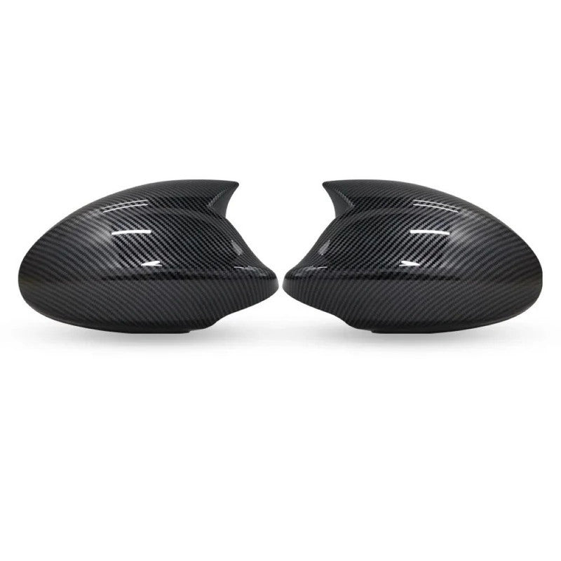 Car Craft Compatible With Bmw 1 3 Series E81 E82 E87 E88 E90 E91 E92 E93 2005-2009 Side Rear View Case Wing Cap Shell Housing Mirror Covers 3m Tape Pasting Style Carbon Fiber Look CC-11519