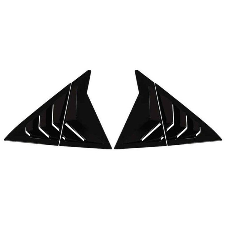 Car Craft Compatible With Hyundai Elantra Avante Sedan 2011-2015 Car Rear Window Shutter Cover Louver Side Vent Trim Triangle Glossy Black
