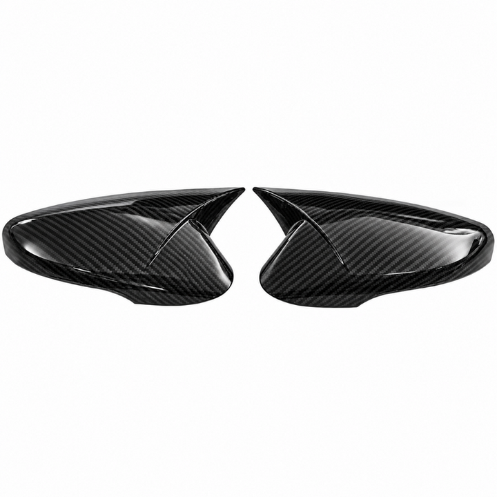 Car Craft Compatible With Hyundai Elantra 2012-2016 Rear View Case Wing Cap Shell Housing Mirror Covers 3m Tape Pasting Style Carbon Fiber Look