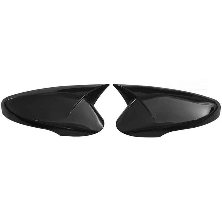 Car Craft Compatible With Hyundai Elantra 2012-2016 Rear View Case Wing Cap Shell Housing Mirror Covers 3m Tape Pasting Style Glossy Black