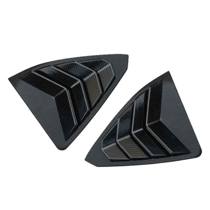 Car Craft Compatible With Lexus Es 200 260 300h 2018-2023 Car Rear Window Shutter Cover Louver Side Vent Trim Triangle Carbon Fiber Look