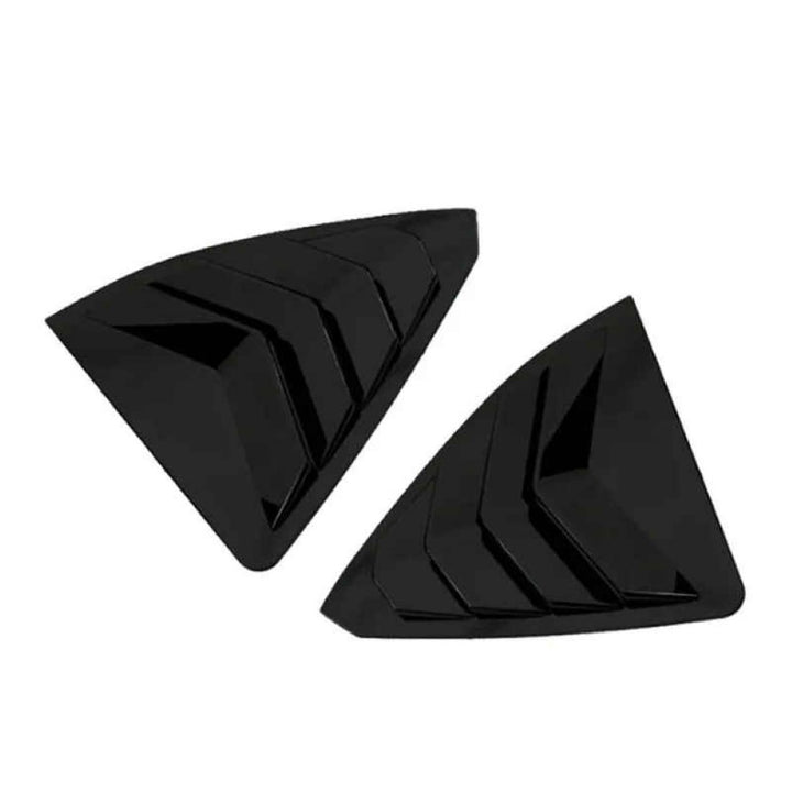 Car Craft Compatible With Lexus Es 200 260 300h 2018-2023 Car Rear Window Shutter Cover Louver Side Vent Trim Triangle Glossy Black