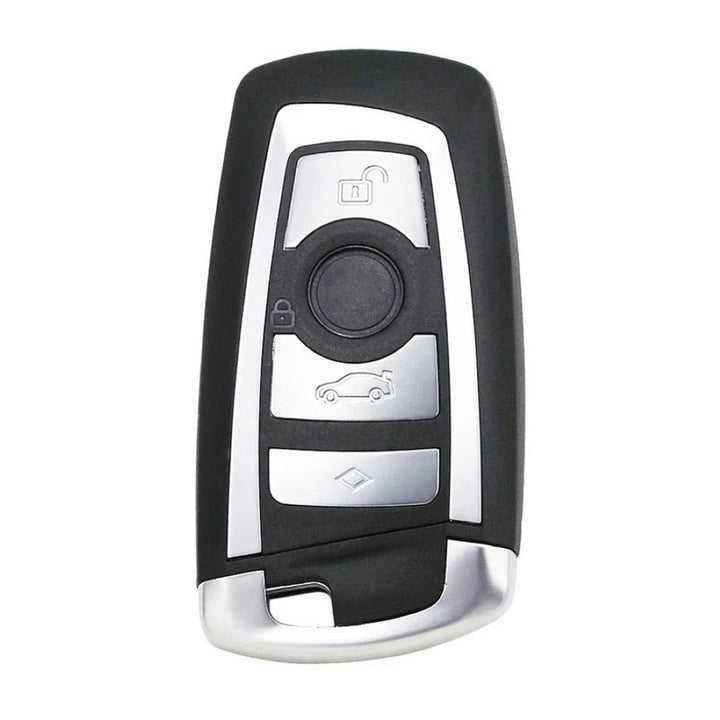 Car Craft Compatible With Bmw 1 2 3 4 5 6 7 X1 X3 X4 X5 X6 X7 Z4 Series Upgrade Key Cover Case To New Style Car Key Cover Shell With Blade 4 Button Silver Bm-ks- 34b