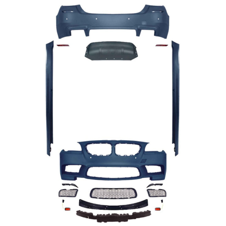 Car Craft Compatible With Bmw 5 Series F10 2010-2017 Front Rear Bumper Upgrade Convert To M Sport M5 Bodykit Bumper Side Skirt Running Board - CAR CRAFT INDIA