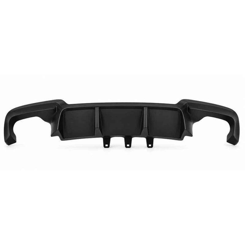Car Craft Compatible With Bmw 5 Series F10 2010-2017 M Sport M5 Bumper Diffuser Rear After Lip Skirt 2 Fin Glossy Black