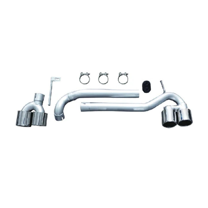 Car Craft Compatible With Bmw 5 Series F10 2010-2017 M4 Exhaust Tips Tail Pipe Midpipe Muffler With Clamp Akrapovic Chrome CC-10682