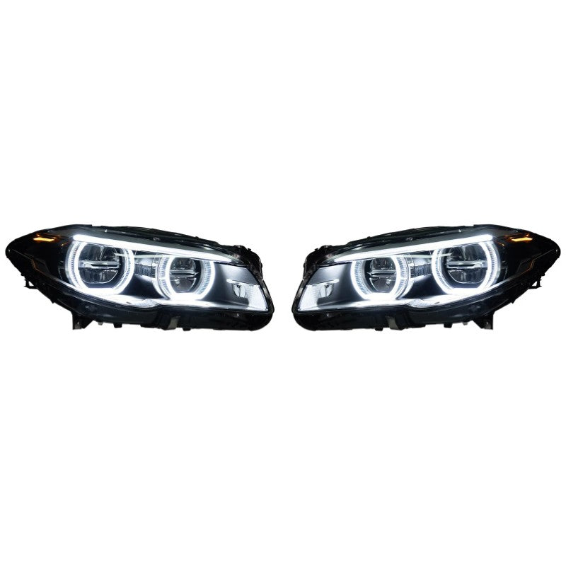 Car Craft Compatible With Bmw 5 Series F10 2010-2013 Car Front Upgraded Head Light Lamp Xenon Headlight Retrofit Upgrade Modified Led Drl Hid Light Lci Led Style - CAR CRAFT INDIA