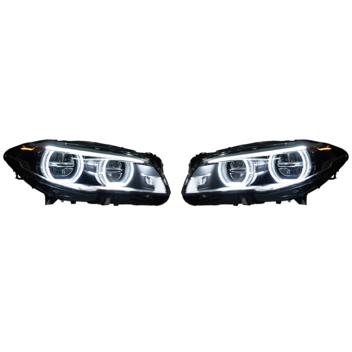Car Craft Compatible With Bmw 5 Series F10 2010-2013 Car Front Upgraded Head Light Lamp Xenon Headlight Retrofit Upgrade Modified Led Drl Hid Light Lci Led Style - CAR CRAFT INDIA