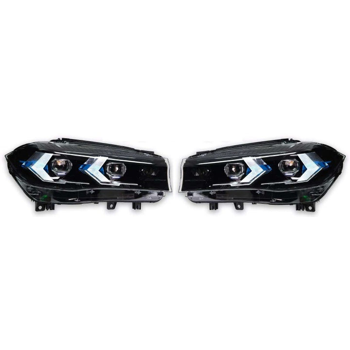 Car Craft Compatible With Bmw 5 X5 F15 2014-2018 Car Front Upgraded Head Light Lamp Xenon Headlight Retrofit Upgrade Modified Led Drl Hid Light G05 Laser Style - CAR CRAFT INDIA