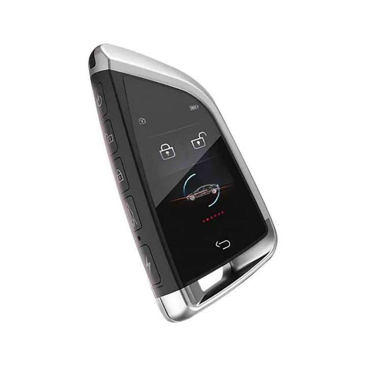 Car Craft Compatible With Audi Bmw Mercedes Jaguar Range Rover Porsche Volkswagen Skoda Volvo Nissan Jeep Maruti Toyota Hyndai Kia Ferrari Lamborghini Mini Cooper Lcd Led Smart Keyless Key Sk06 Silver