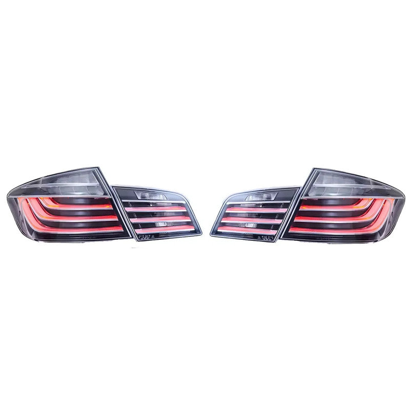 Car Craft Compatible With Bmw 5 Series F10 2010-2017 Car Rear Upgraded Tail Light Lamp Xenon Taillight Retrofit Upgrade Modified Led Drl Hid Light Red Smoke - CAR CRAFT INDIA