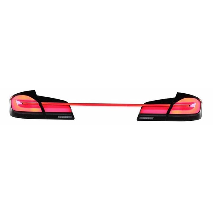 Car Craft Compatible With Bmw 5 Series F10 2010-2017 Car Rear Upgraded Tail Light Lamp Xenon Taillight Retrofit Upgrade Modified Led Drl Hid Light G30 Laser Style With Centre Connecting Bar - CAR CRAFT INDIA
