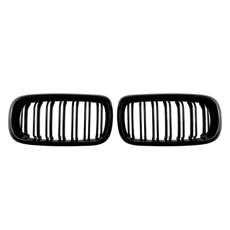 Car Craft Compatible With Bmw X5 F15 X6 F16 2014-2018 Front Bumper Show Gril Glossy Black Dual Line