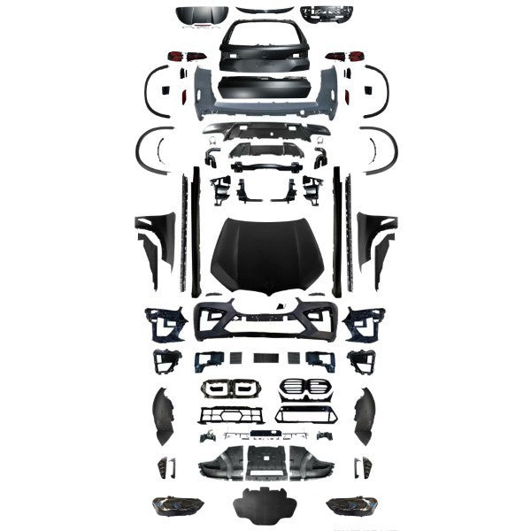 Car Craft Compatible With Bmw X5 F15 2014-2018 Upgrade Facelift Convert To X5 G05 Lci 2024 F95 X5m M Sport Kit Bumper Grill Headlight Taillight Trunk Fender Spoiler Bodykit Non Cut Version - CAR CRAFT INDIA