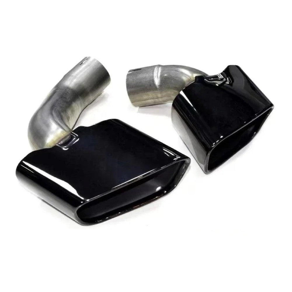 Car Craft Compatible With Bmw X5 F15 2014-2018 Rear Exhaust End Tip Square Muffler Tip Car Exhaust Pipe X Series Tailpipe M Sport Black - CAR CRAFT INDIA