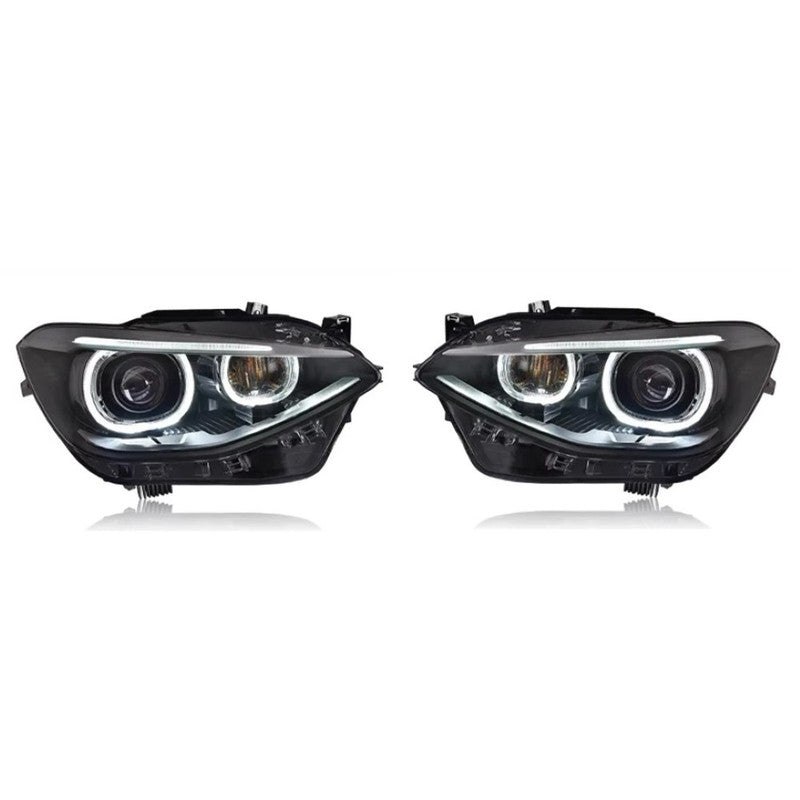 Car Craft Compatible With Bmw 1 Series F20 2011-2014 Car Front Upgraded Head Light Lamp Xenon Headlight Retrofit Upgrade Modified Led Drl Hid Led Lci Style For Helogen Car