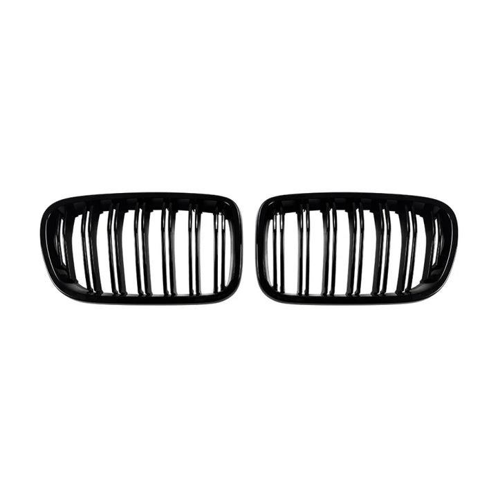 Car Craft Compatible With Bmw X3 F25 2011-2013 Front Bumper Show Gril Glossy Black Dual Line
