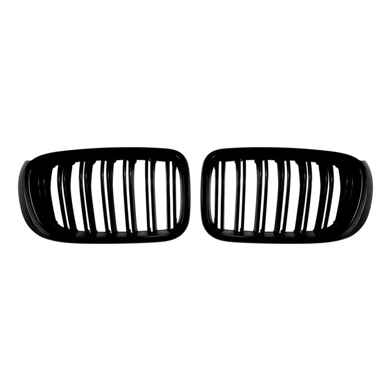 Car Craft Compatible With Bmw X3 F25 Lci 2014-2017 Front Bumper Show Gril Glossy Black Dual Line