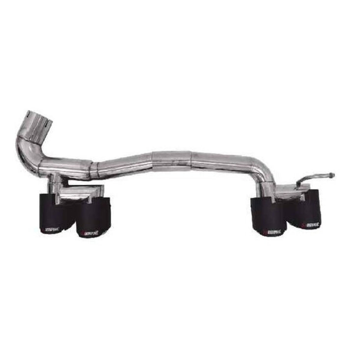 Car Craft Compatible With Bmw 3 Series F30 F80 M3 M4 Exhaust Tips Tail Pipe Midpipe Muffler With Clamp Akrapovic Carbon Fiber Look