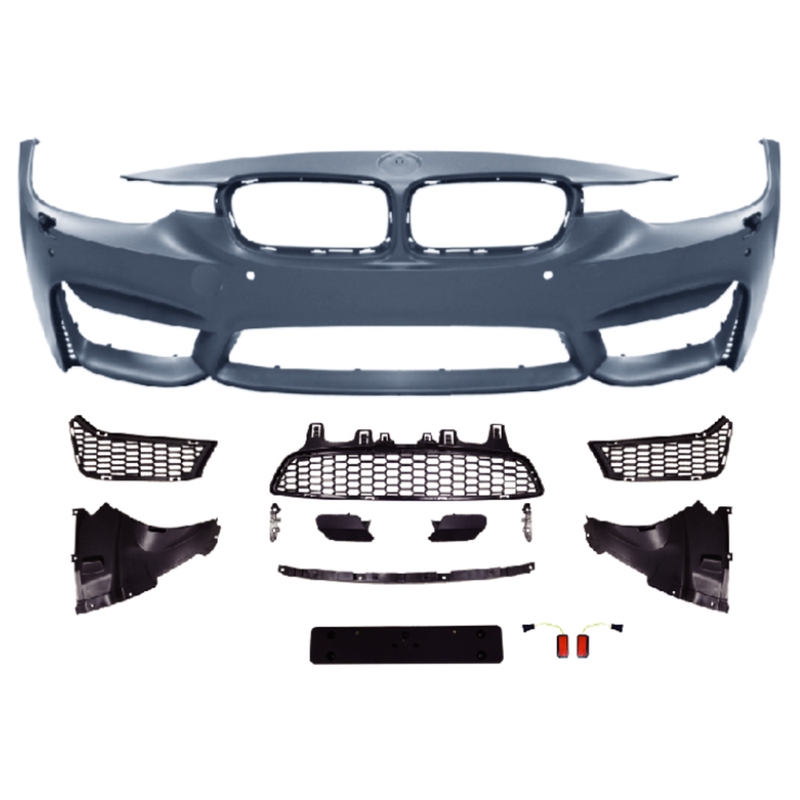 Car Craft Compatible With Bmw 3 Series F30 2012-2018 Front Bumper Upgrade Convert To M Sport M3 F80 Bodykit Bumper - CAR CRAFT INDIA