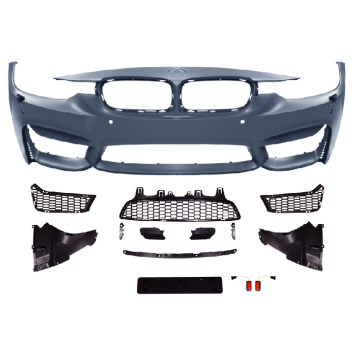 Car Craft Compatible With Bmw 3 Series F30 2012-2018 Front Bumper Upgrade Convert To M Sport M3 F80 Bodykit Bumper - CAR CRAFT INDIA