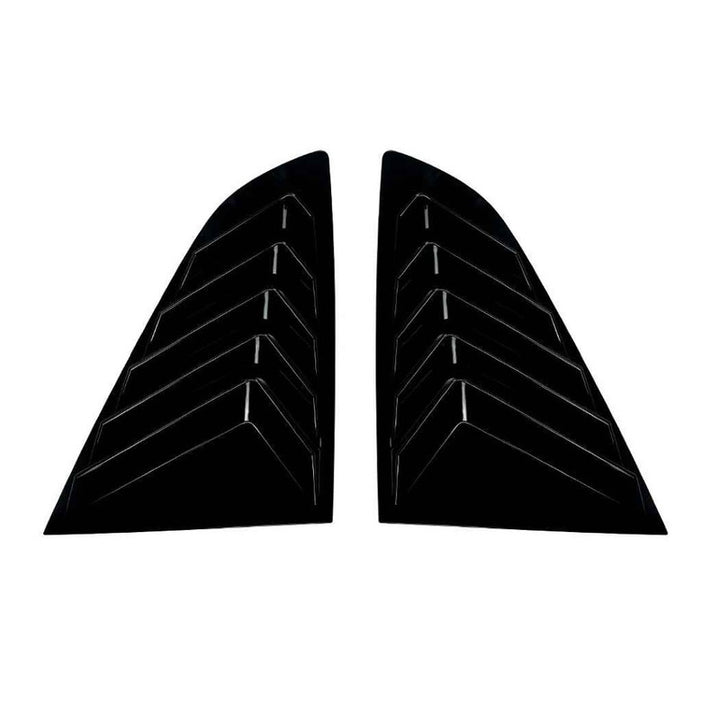 Car Craft Compatible With Bmw 2 Series F44 2020-2023 Car Rear Window Louvers Sticker Triangle Window Shade Shutter Side Vent Spoiler Zst-1208 Gb Glossy Black - CAR CRAFT INDIA