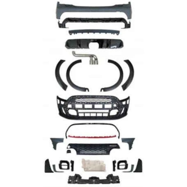 Car Craft Compatible With Bmw Mini Cooper F55 2014-2020 Upgrade Convert To 2021 Style Jcw Bodykit Front Rear Bumper Side Skirts Splitter Lip Grill Wheel Arch 4 Door Car - CAR CRAFT INDIA